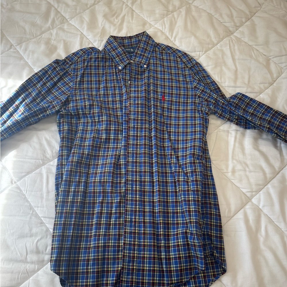 Ralph Lauren Blue and Yellow Plaid Shirt